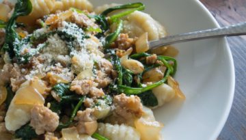 Gnocchi with Spinach and Chicken Sausage